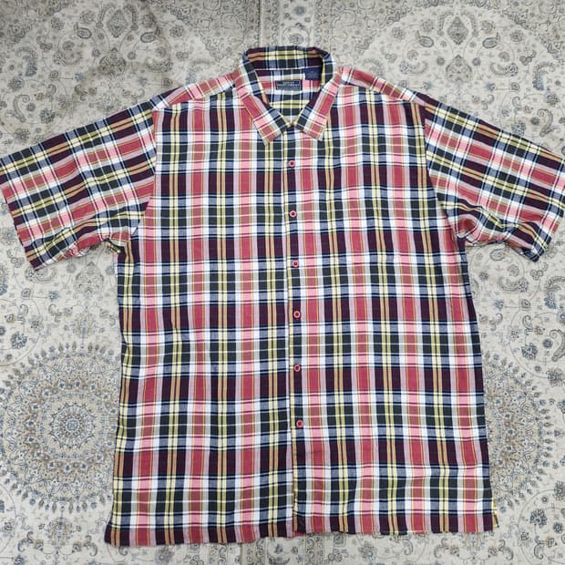 GREAT NORTHWEST 체크 반팔 셔츠 2XL