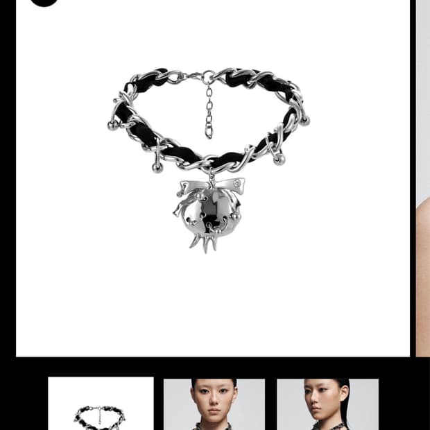 black headstudio choker