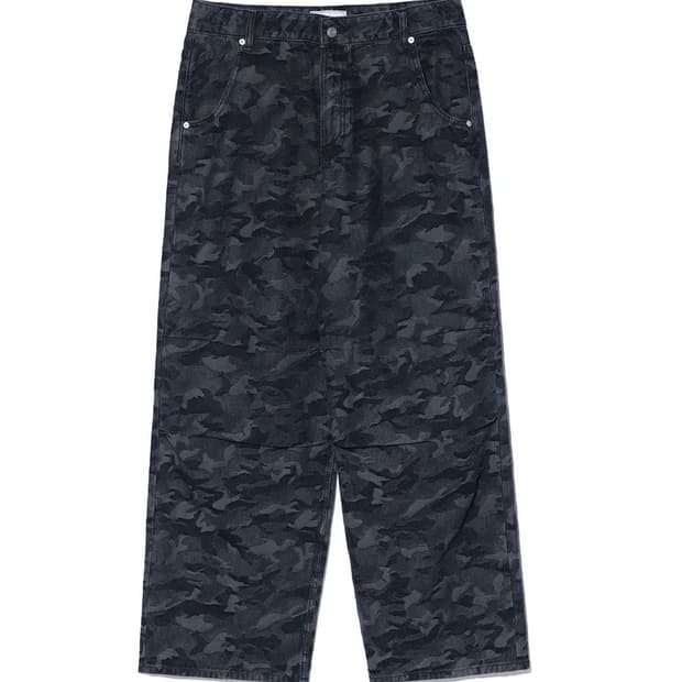 크리틱 카모 데님팬츠 블루블랙