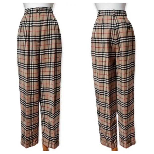 (2) 90s 버버리바지 버버리 울 트라우저 하이웨스트 팬츠