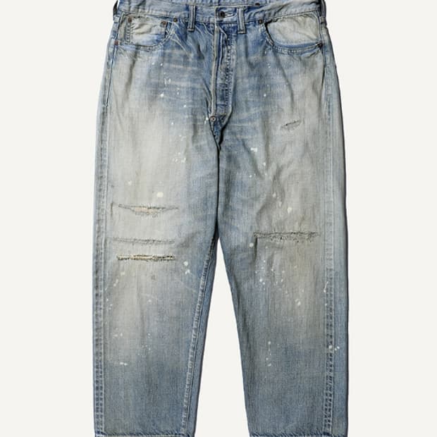 아프레쎄 No.37 Washed Wide Denim Pants