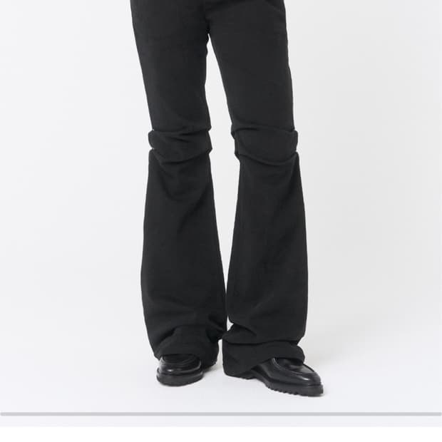 Shifted snap pants BLACK