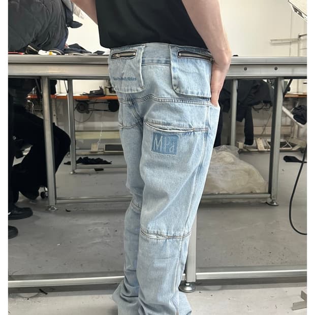 plastic product BAG PANTS (steel blue) S