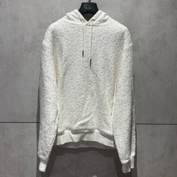 M/디올 오블리크 테리 후드티