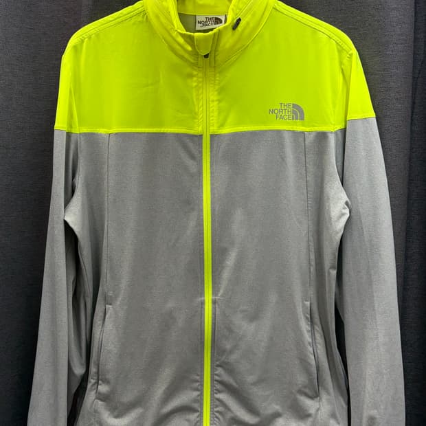 노스페이스 형광/회색 기능성 져지 바람막이 집업 (100)