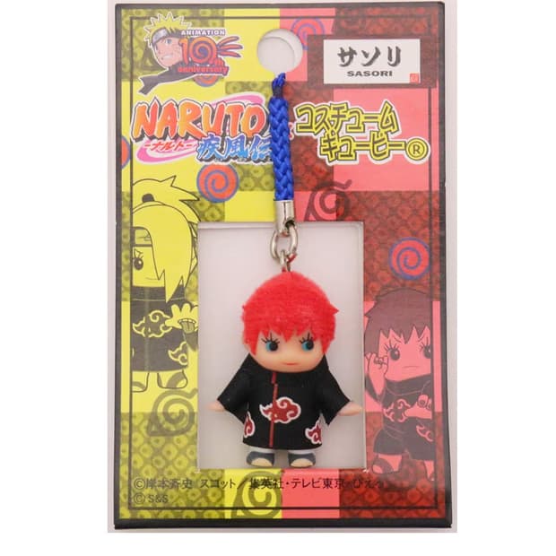 나루토 사소리 코스튬 큐피 스트랩 고전 키링 10주년 아카츠키