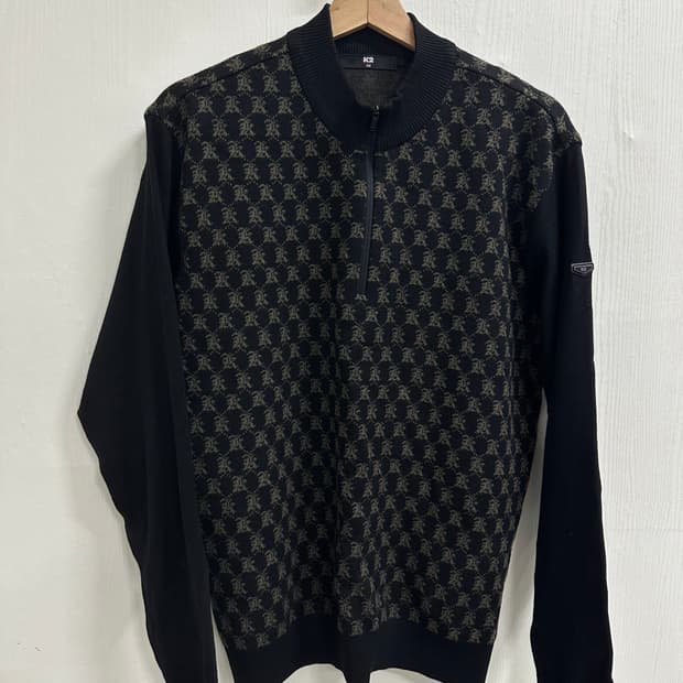 K2 남성 하프집업 패턴 니트 100