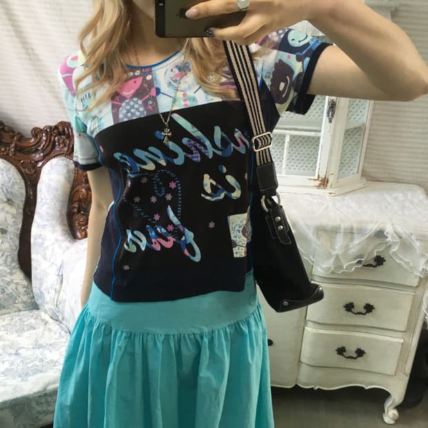 jpn vintage unique kitsch graphic t-shir