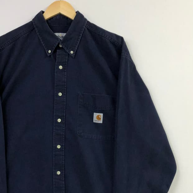 XL 칼하트 네이비 워크 셔츠