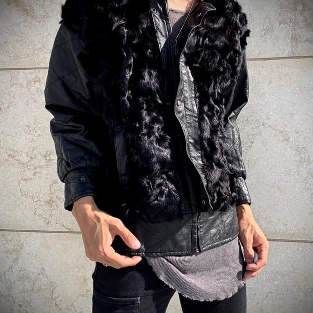 “Vintage” Chic Mood Fur Trimming Leather