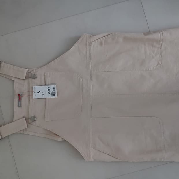 새상품 스파오 spao 미니 오버롤 원피스 멜빵