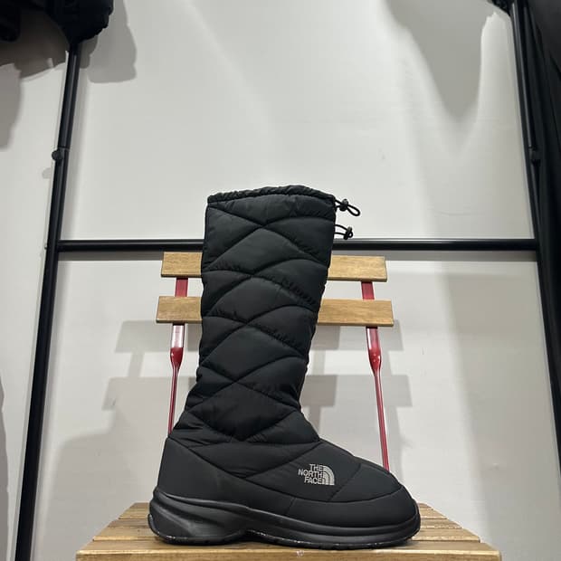 240) 노스페이스 패딩화 여성 여자 퀼팅 롱 부츠 블랙