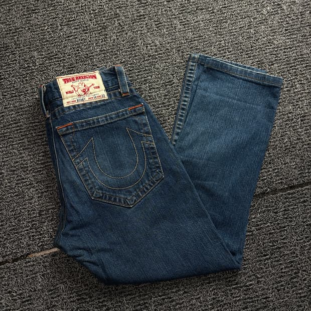 00s 트루릴리젼 y2k 빈티지 바비 워싱 와이드 데님 팬츠 1728