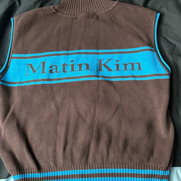 마뗑킴 니트 베스트 L 유니섹스