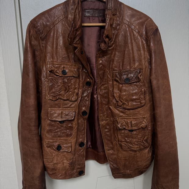 닐바렛 버팔로 레더자켓 xs