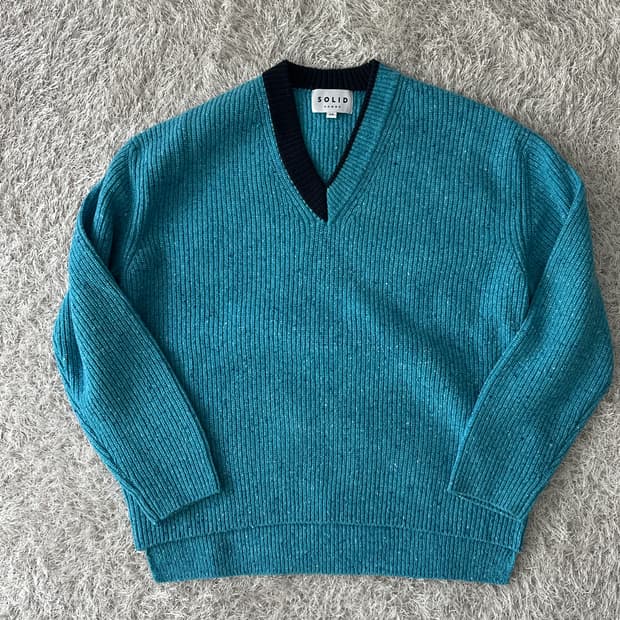Solid Homme v넥 니트