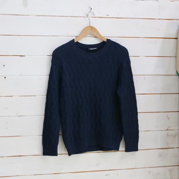 (착용컷) Aquascutum 패턴 니트 (남성용 98)