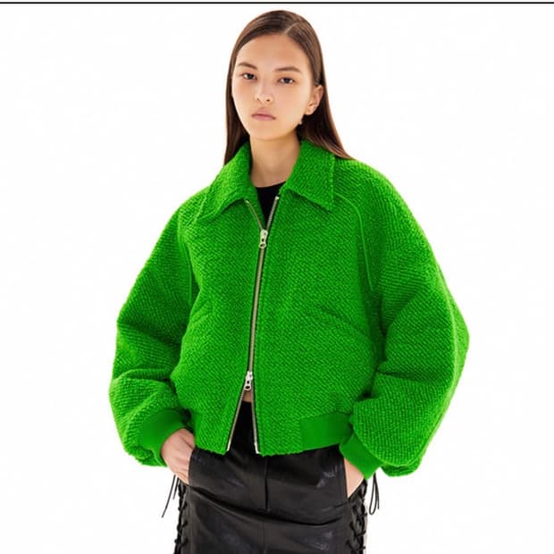 급처)) 더아이덴티티프로젝트 트위드 파이핑 점퍼