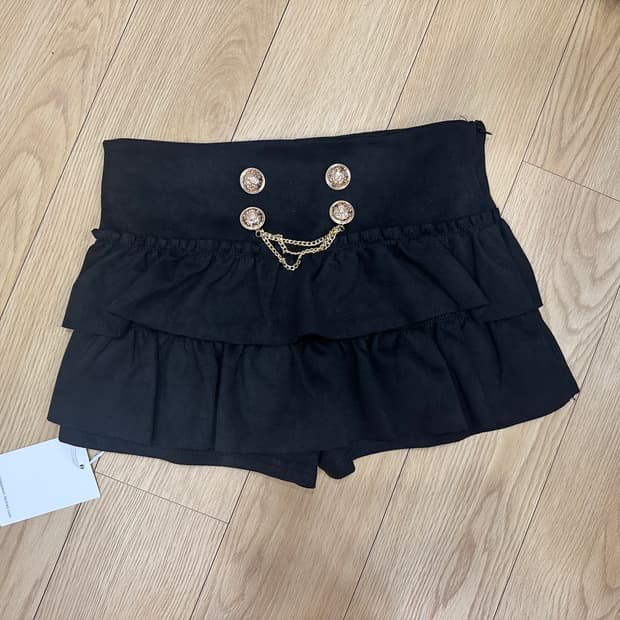 베메클깔 오네갸루 버클 체인 치마 스커트 라떼갸루 와투케 섹시