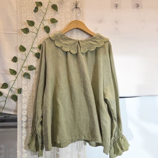 sm2 그리너리 린넨 블라우스