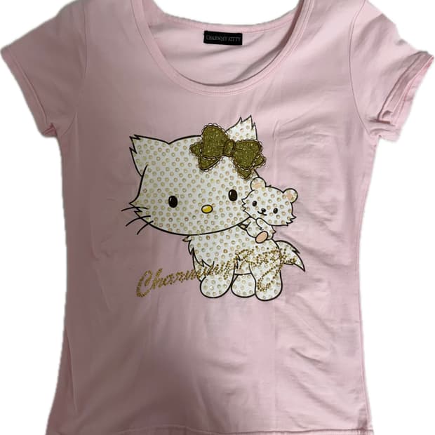 챠미키티 스팽글 티셔츠