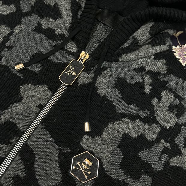 Philipp plein 카모 니트 후드집업