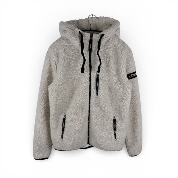 (S) 내셔널지오그래픽 양털 뽀글이 플리스 자켓 아이보리