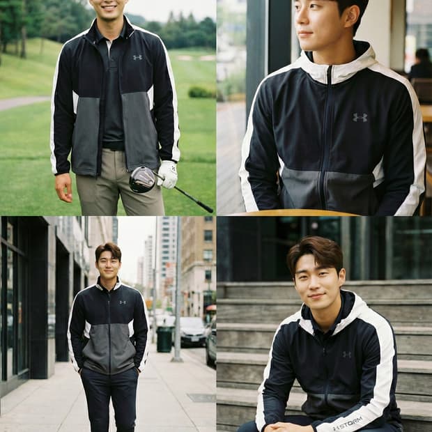 [언더아머] 스톰 방풍 골프 윈드브레이커 져지 자켓 XL(105)