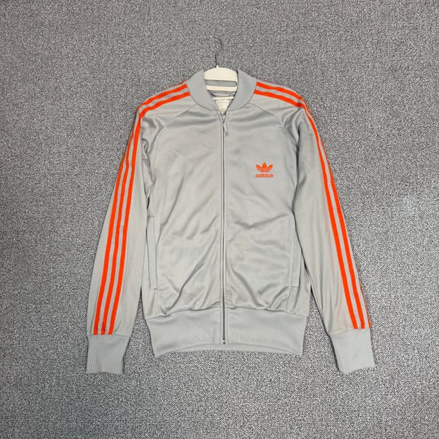 아디다스 SST 슈퍼스타 져지 실버 그레이 오렌지 95 트랙탑  희귀
