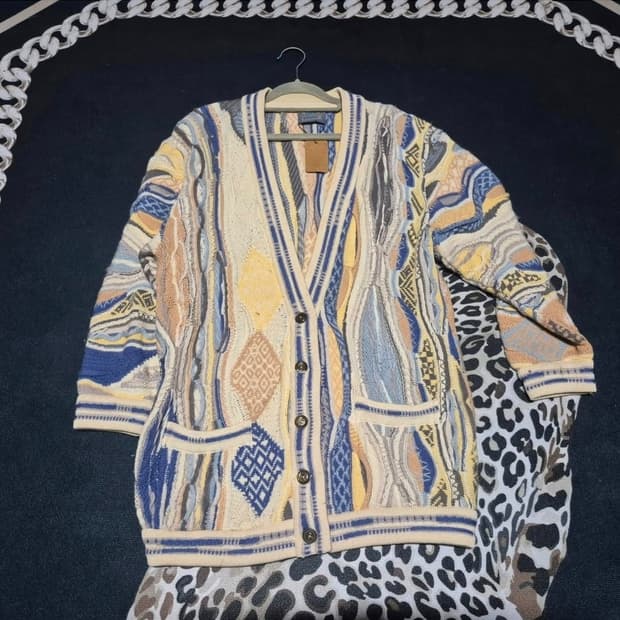 90's 쿠지 COOGI 케이블 니트 가디건