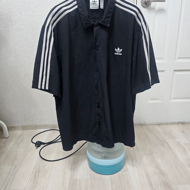 (110~115)2XL☆솔드아웃☆아디다스 파이어버드[검흰]클래식 반팔셔츠