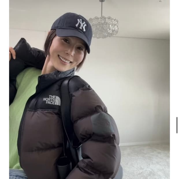 노스페이스 노벨티 눕시 에어 RDS 다운자켓 브라운 XS