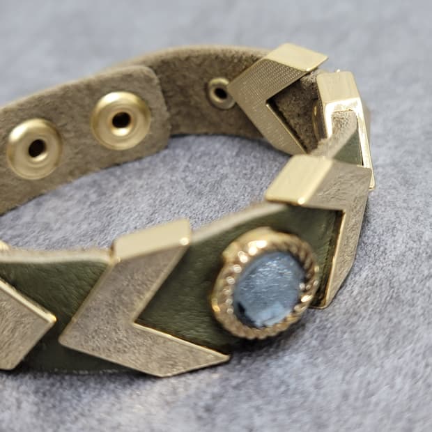 stud leather bracelet