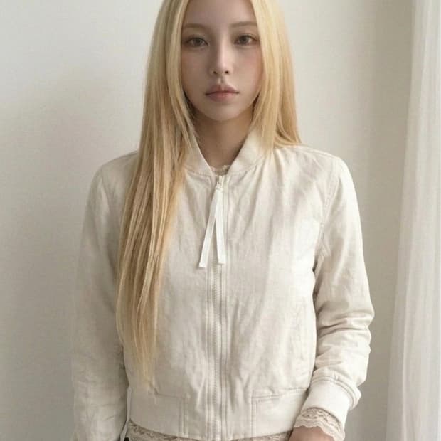 갭 코튼 크림 블루종