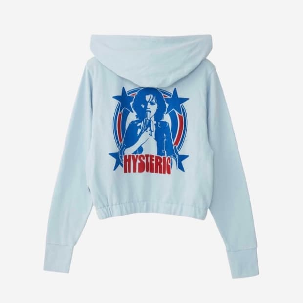 히스테릭 글래머 바나나 숏 후드 화이트 OS