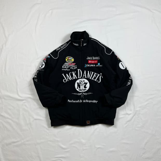 jh 디자인 나스카 잭다니엘스 팀 레이싱 봄버 자켓