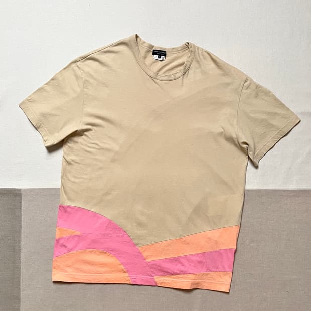꼼데가르송 옴므플러스 컬러블럭 티셔츠 comme des garcons