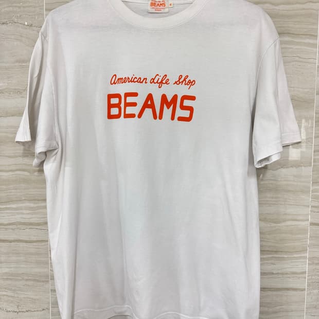 빔즈 beams 45주면 기념 로고 티셔츠 XL