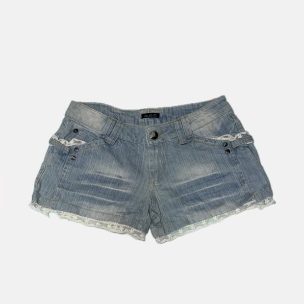 빈티지 레이스 청반바지