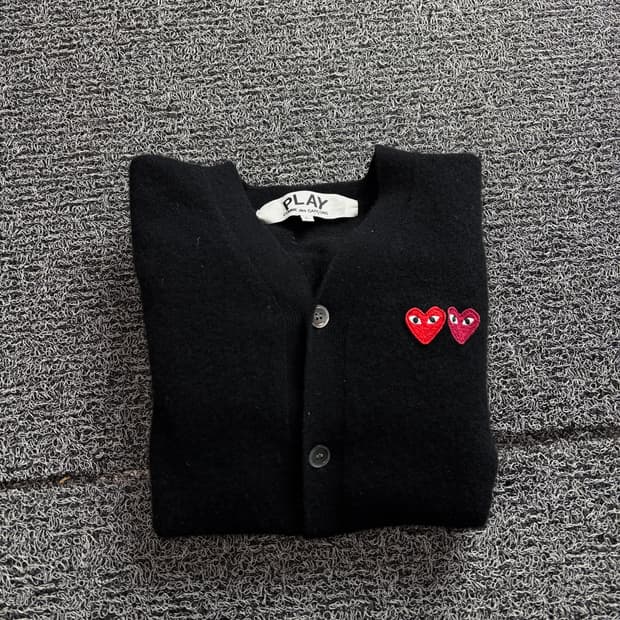 꼼데가르송 플레이 더블 하트 가디건 2630