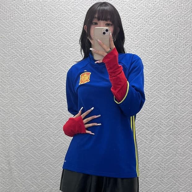 아디다스 레트로 스페인 국대 트레이닝 져지 롱슬리브 100 C11277