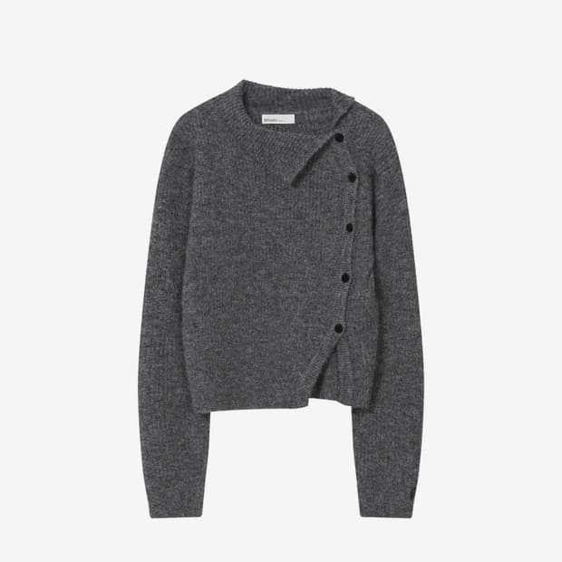 미세키서울 Side button knit GREY