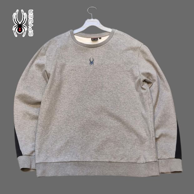 XL 스파이더 그레이 배색 맨투맨 