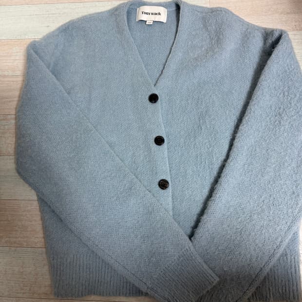 토니웩 모헤어 가디건 블루