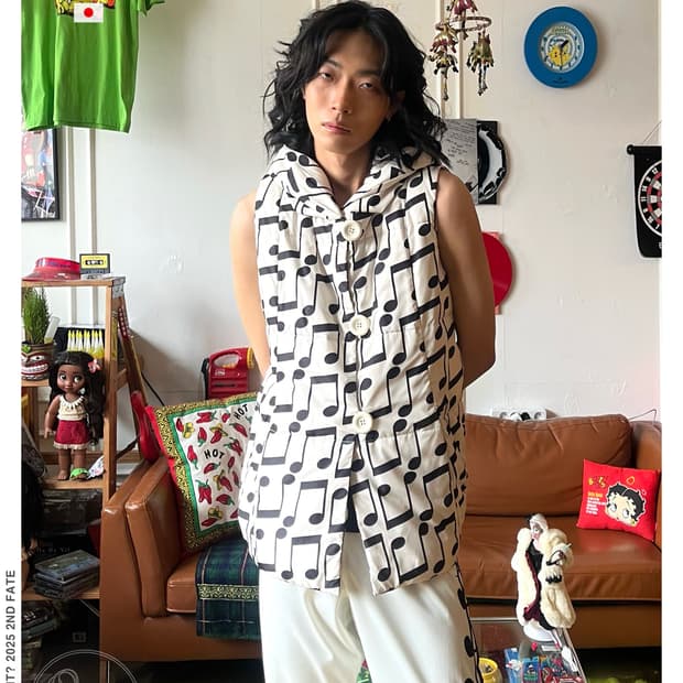 1980-90s ATSUKI ONISHI Music Print Vest