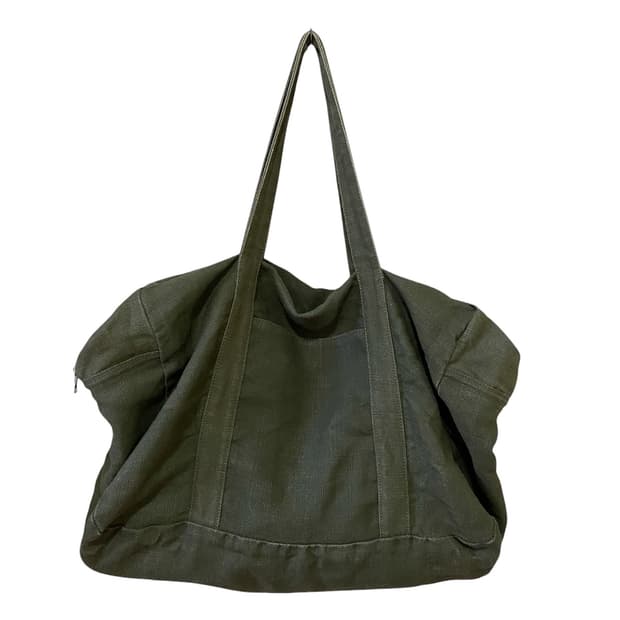 00s Linen Boston Bag