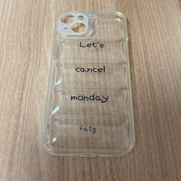 (15플러스) Let's cancel Monday 클리어 푸퍼 케이스