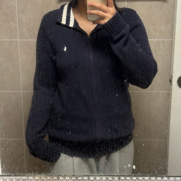 폴로 랄프로렌 니트 집업 (네이비₩
