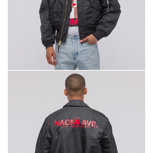 알파인더스트리 MA-1 ALYX 콜라보 블랙 L