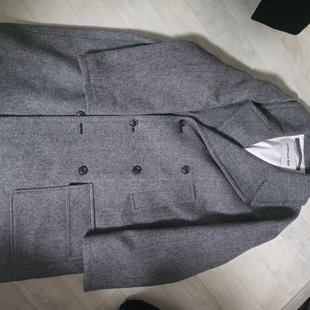 앤더슨벨 더블 브레스티드 오버 코트 M